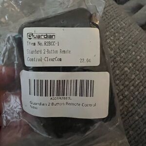 Guardian Black 2-Button Remote Control